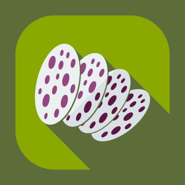 düz modern tasarım gölge simgeli sosisler