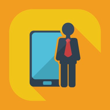 Flat modern design with shadow icons business icon