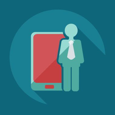 Flat modern design with shadow icons business icon