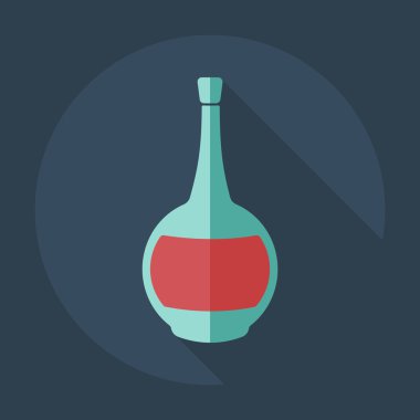 düz modern tasarım gölge ikonları içeceği