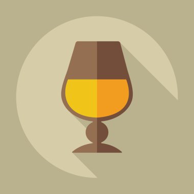 düz modern tasarım gölge ikonları içeceği