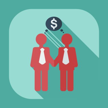 Flat modern design with shadow icons business icon