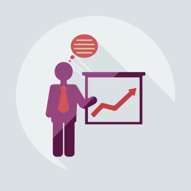 Flat modern design with shadow icons business icon