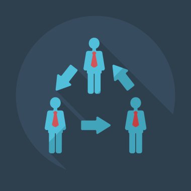 Flat modern design with shadow icons business icon