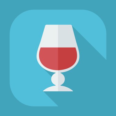 düz modern tasarım gölge ikonları içeceği