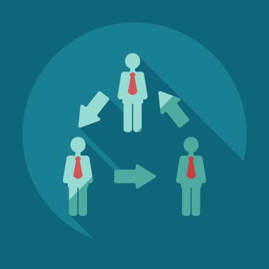 Flat modern design with shadow icons business icon
