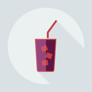 düz modern tasarım gölge ikonları içeceği