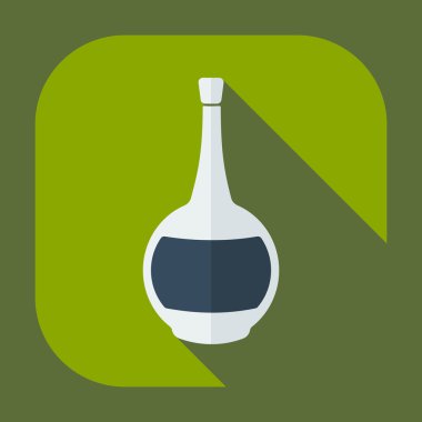 düz modern tasarım gölge ikonları içeceği