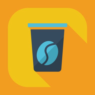 düz modern tasarım gölge ikonları içeceği