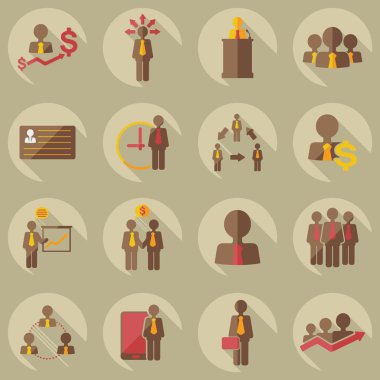 Flat modern design with shadow icons business icon