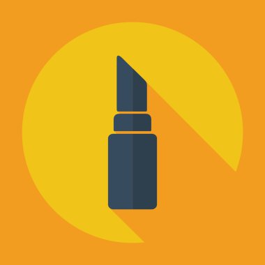 Gölge simgesi ruj ile düz modern tasarım