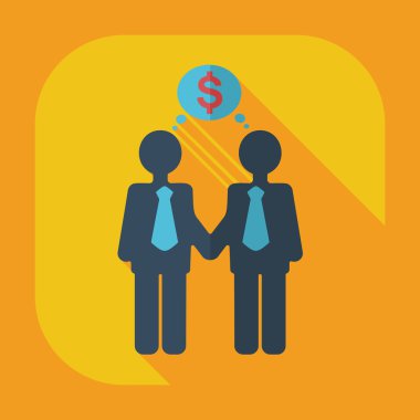 Flat modern design with shadow icons business icon