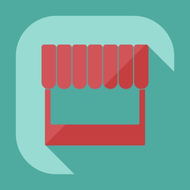 Flat concept, set modern design with shadow marketing sales