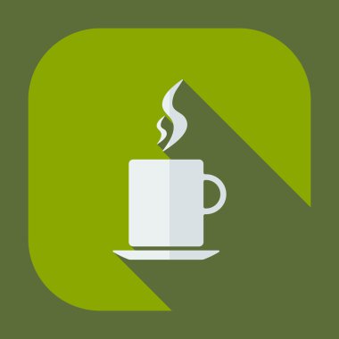 düz modern tasarım gölge ikonları içeceği