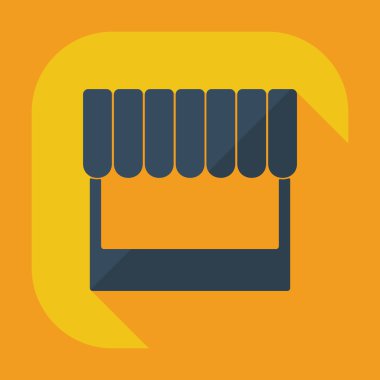 Flat concept, set modern design with shadow marketing sales