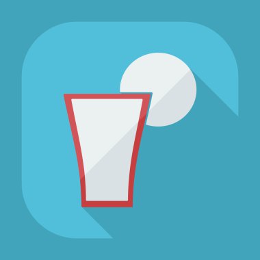 düz modern tasarım gölge ikonları içeceği