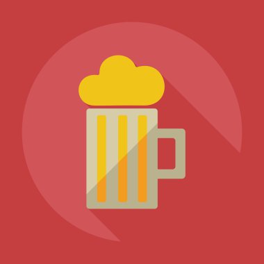 düz modern tasarım gölge ikonları içeceği