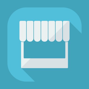 Flat concept, set modern design with shadow marketing sales