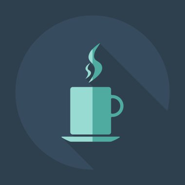 düz modern tasarım gölge ikonları içeceği