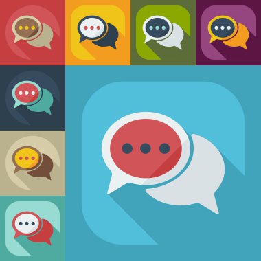 Flat modern design with shadow icons business icon