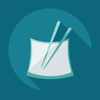 Japon suşisi gölgeli düz modern tasarım.