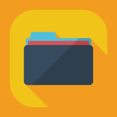 Flat modern design with shadow icons folder