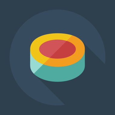 Japon suşisi gölgeli düz modern tasarım.