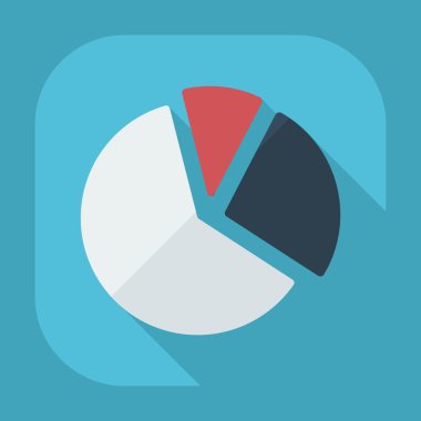 Flat modern design with shadow icons business graph
