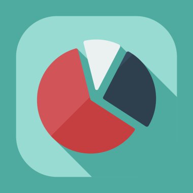 Flat modern design with shadow icons business graph