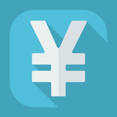 Flat modern design with shadow icons currency unit