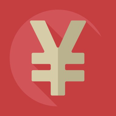 Flat modern design with shadow icons currency unit