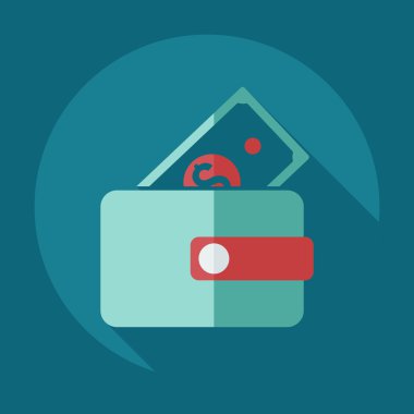 Gölge simgeler çantalı düz modern tasarım