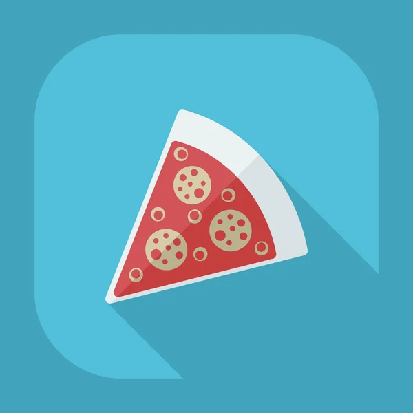 Design moderno e piatto con icone ombra pizza — Vettoriale Stock