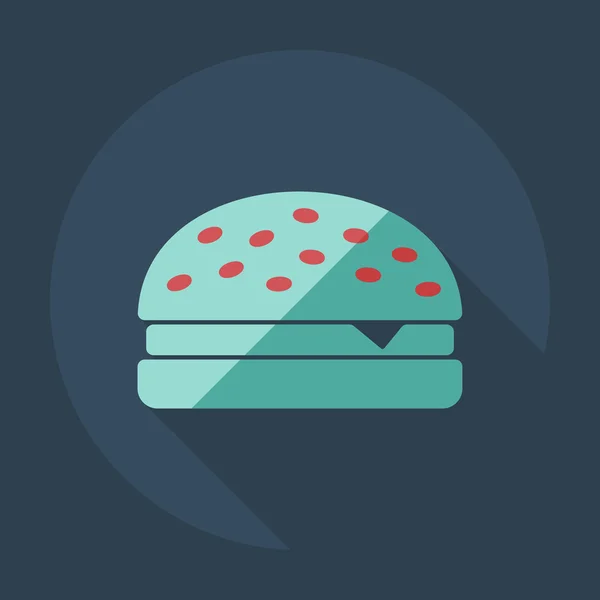 Design moderno piatto con icone ombra hamburger — Vettoriale Stock