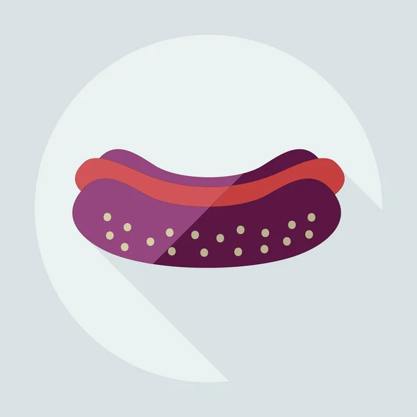 Design moderne plat avec des icônes d'ombre hot Dog — Image vectorielle