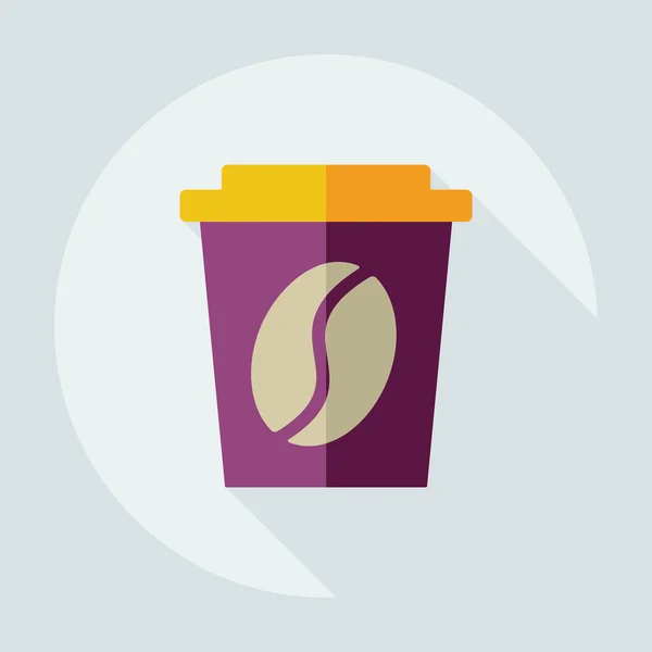 Flat modern design with shadow icons coffee