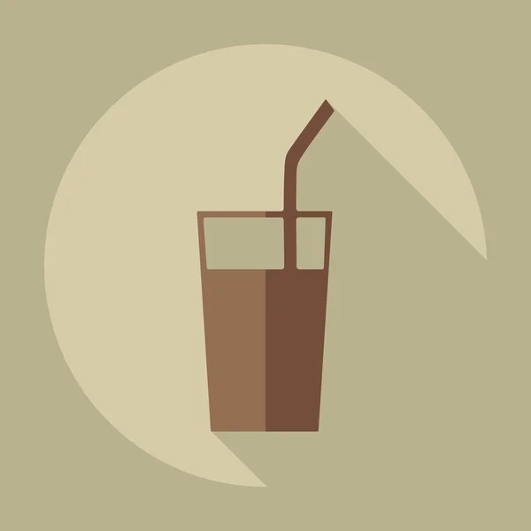 Gölge simgeler kahve ile düz modern tasarım — Stok Vektör
