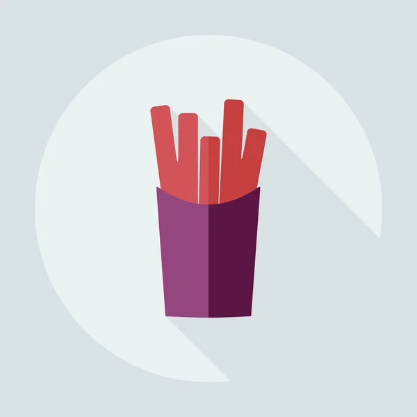 Flat modern design with shadow icons french fries — Stockvector