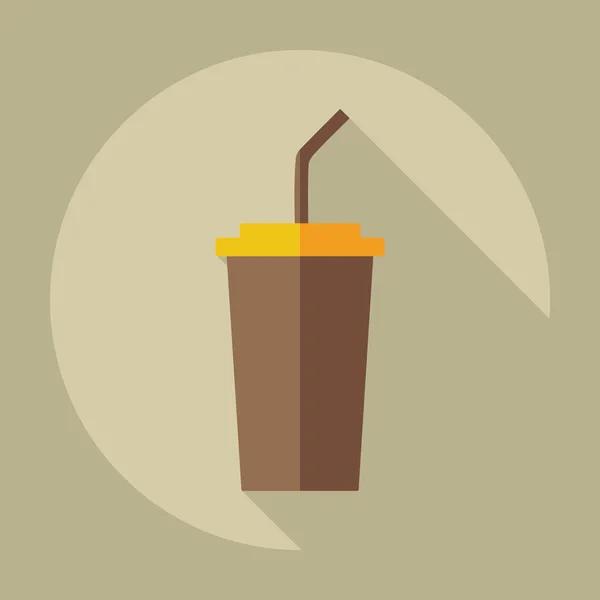 Flat modern design with shadow icons coffee