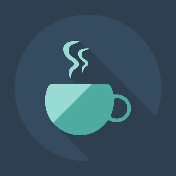 Плоский сучасний дизайн з іконками тіней кава — стоковий вектор