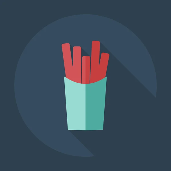 Flat modern design with shadow icons french fries — 스톡 벡터