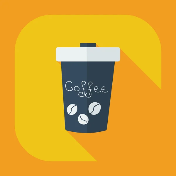 Flat modern design with shadow icon coffee