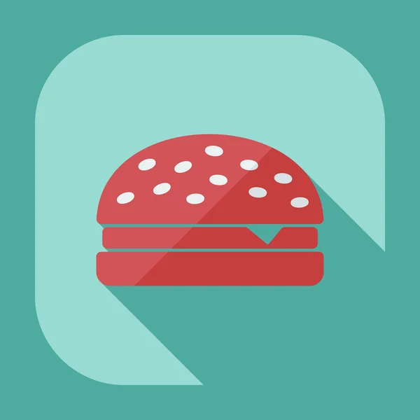 Flat modern design with shadow icons hamburger — Stockvector