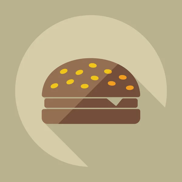 Flat modern design with shadow icons hamburger — Stockvector