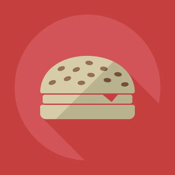 Flat modern design with shadow icons hamburger — Stockvector