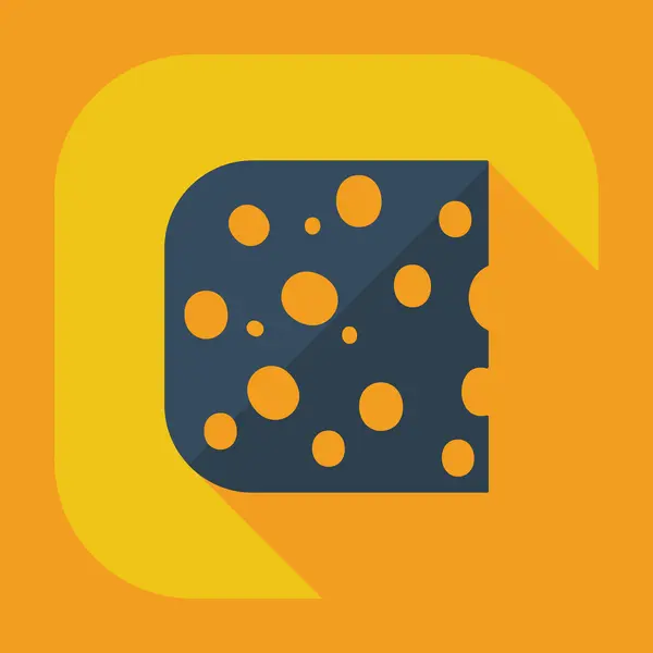 Flat modern design with shadow icons cheese — 스톡 벡터