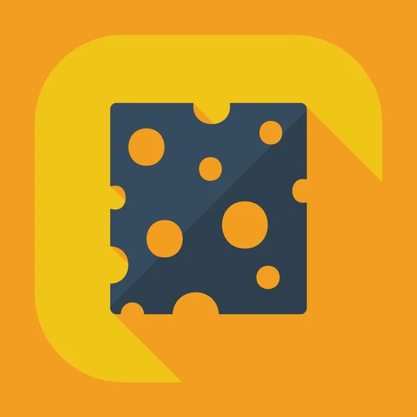 Flat modern design with shadow icons cheese — 图库矢量图片