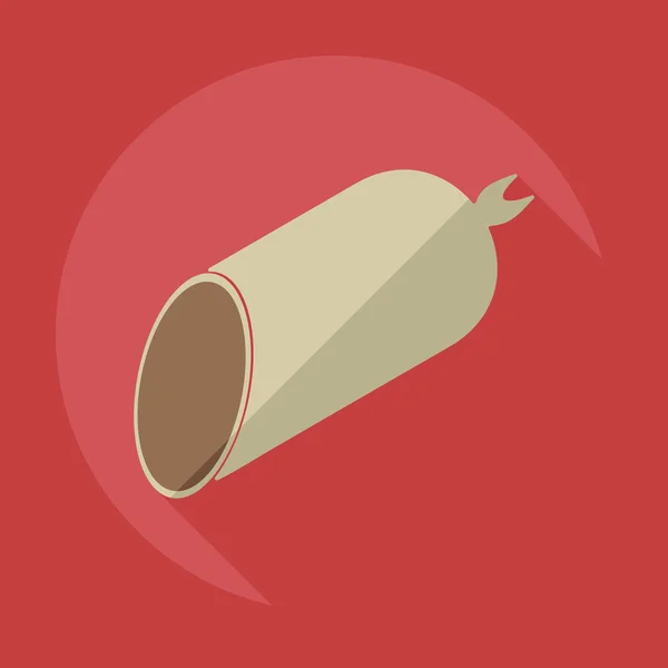 Flat modern design with shadow icons sausages — Stockový vektor