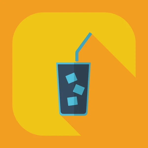 Flat modern design with shadow icons beverage