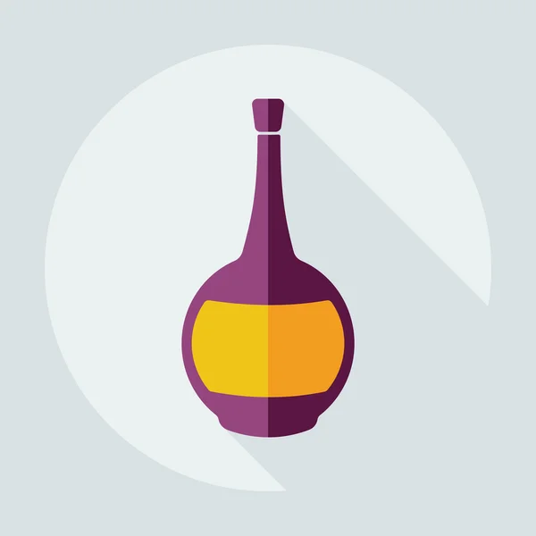 Diseño moderno plano con bebidas de iconos de sombra — Archivo Imágenes Vectoriales